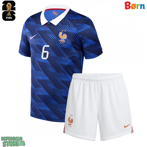 Frankrig Eduardo Camavinga #6 Replika Babytøj Hjemmebanesæt Børn VM 2026 Kortærmet (+ Korte bukser)